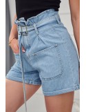 Women\'s high-waisted denim shorts MP72612 - Online store - Boutique